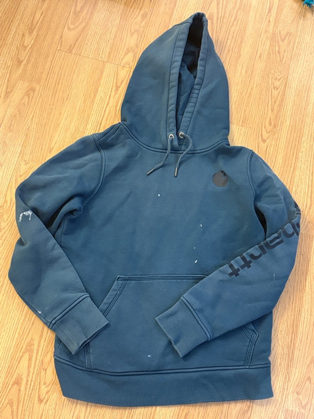Carhartt Men’s Navy Blue Hooded Pullover Sweatshirt
